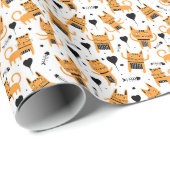 キャットギフト |可愛い猫パターン子供っぽい ラッピングペーパー (ロールコーナー)