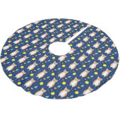 キャットギフト |宇宙猫パターン図 ブラッシュドポリエステルツリースカート (アングル)