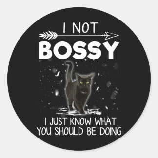 キャットギフト | I Not Bossy Gift猫好き ラウンドシール