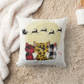 キャットクリスマスウォッチングサンタ クッション (ブランケット)