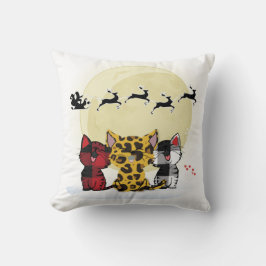 キャットクリスマスウォッチングサンタ クッション