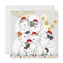キャットクリスマスカード