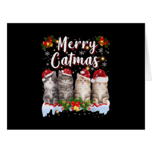 キャットクリスマスサンタハットおもしろいカメリートマス