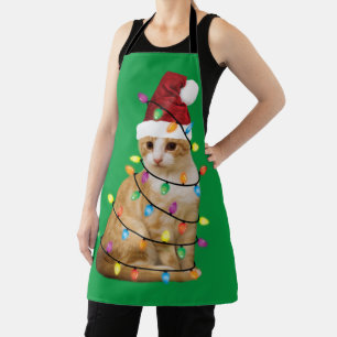 キャットクリスマスツリーサンタおもしろいクリスマス猫好き エプロン