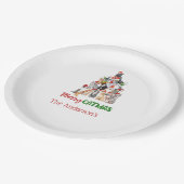 キャットクリスマスツリー猫好きキャットオーナークリスマス ペーパープレート (アングル)