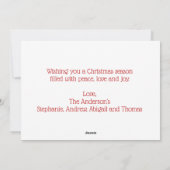 キャットクリスマスツリー猫好きクリスマスカード シーズンカード (裏面)