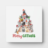 キャットクリスマスツリー猫好きクリスマス フォトプラーク (正面)