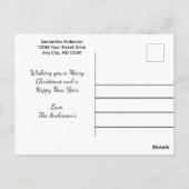 キャットクリスマスツリー猫好きクリスマス ポストカード (裏面)