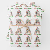 キャットクリスマスツリー猫好きクリスマス ラッピングペーパーシート (インサイチュ)