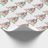キャットクリスマスツリー猫好きクリスマス ラッピングペーパー (角)