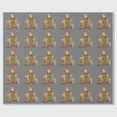 キャットクリスマスツリー醜いクリスマスキャットママキャットパパ ラッピングペーパー (フラット)