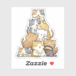 キャットクリスマスツリー シール