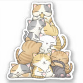 キャットクリスマスツリー シール (正面)