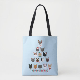 キャットクリスマスツリー トートバッグ