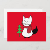 キャットクリスマスツリー ポストカード (正面/裏面)