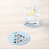 キャットクリスマスツリー ラウンドペーパーコースター (インサイチュ)