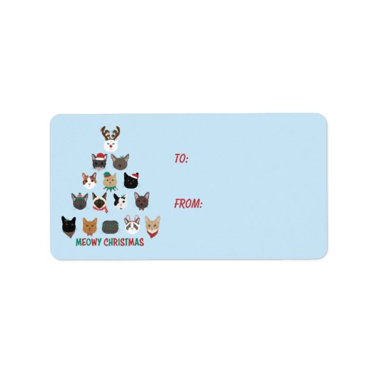 キャットクリスマスツリー ラベル (正面)