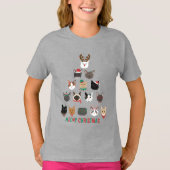 キャットクリスマスツリー Tシャツ (正面)