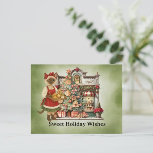 キャットクリスマスベーカリーfor猫好き シーズンポストカード (スタンド正面)
