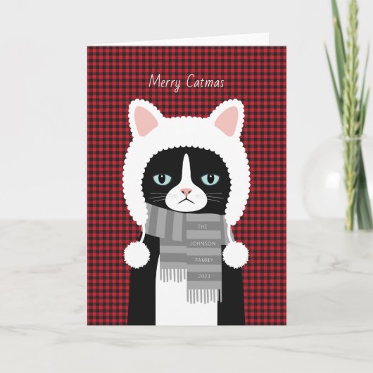 キャットクリスマスホリデーカード シーズンカード (正面)