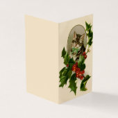 キャットクリスマスホリメリーーキットンアンティークアート (外部)