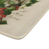 キャットクリスマスホリメリーーキットンアンティークアート カッティングボード (角)