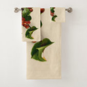 キャットクリスマスホリメリーーキットンアンティークアート バスタオルセット (インサイチュ)