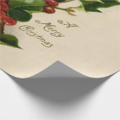 キャットクリスマスホリメリーーキットンアンティークアート ラッピングペーパー (角)