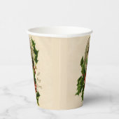 キャットクリスマスホリメリーーキットンアンティークアート 紙コップ (右)