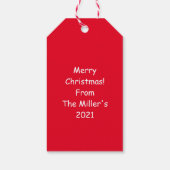 キャットクリスマスライトおもしろいミョイとブライト ギフトタグ (裏面)