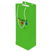 キャットクリスマスライトおもしろいミョイとブライト ワインギフトバッグ (裏面アングル)