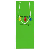 キャットクリスマスライトおもしろいミョイとブライト ワインギフトバッグ (裏面)