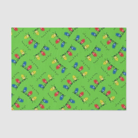 キャットクリスマスライトおもしろいミョイとブライト 薄葉紙 (正面)