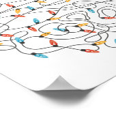 キャットクリスマスライト – クリおもしろいスマス ポスター (角)