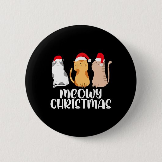 キャットクリスマス – ニャークリスマスX-Mas 缶バッジ (正面)