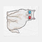 キャットグラス フリースブランケット (正面(横))