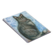 キャットグリーンアイズメモ帳ブラック子猫グレンアイ ノートブック (右側)