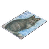 キャットグリーンアイズメモ帳ブラック子猫グレンアイ ノートブック (左側)