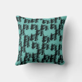 「キャットグループ」緑 クッション (裏面)