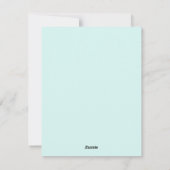 キャットケープバースデーパーティー招待ターコイズネイビー シーズンカード (裏面)