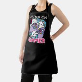 キャットゲーマーデザイン- Purr On Gamer Joystick Art エプロン (インサイチュ)