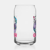 キャットゲーマーデザイン- Purr On Gamer Joystick Art ガラス缶 (左)