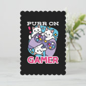 キャットゲーマーデザイン- Purr On Gamer Joystick Art シーズンカード (スタンド正面)
