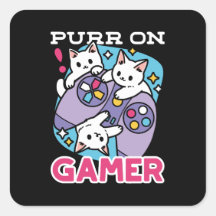 キャットゲーマーデザイン- Purr On Gamer Joystick Art