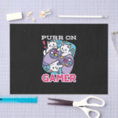 キャットゲーマーデザイン- Purr On Gamer Joystick Art 薄葉紙 (クラフト)