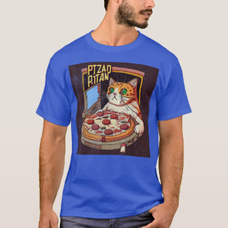 キャットゲームピザ Tシャツ