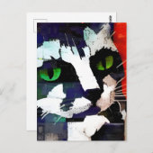 キャットコラージュはがき ポストカード (正面/裏面)