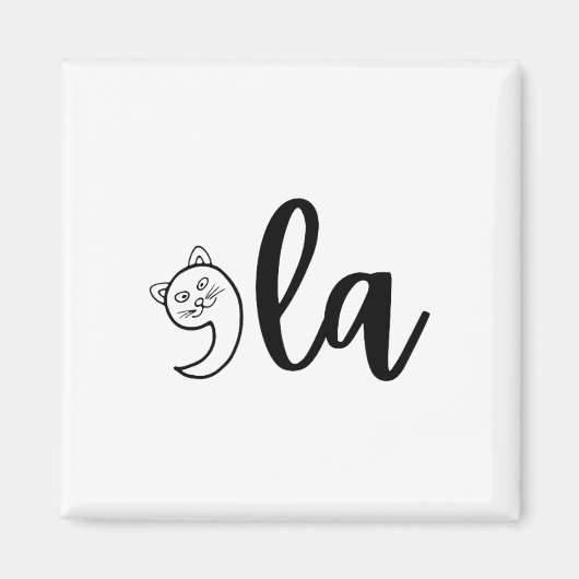 キャットコンマLa For President Cat Lady猫好き マグネット (正面)
