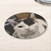 キャットコースター ラウンドペーパーコースター (アングル)