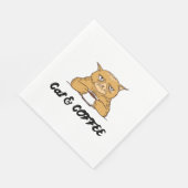 キャットコーヒおもしろいーデザインギフトアイディア スタンダードランチョンナプキン (角)